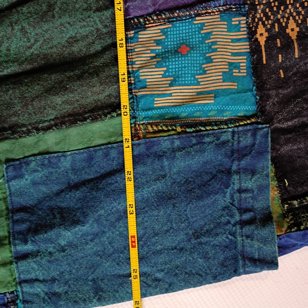 Patchwork Multicolor Boho Halter Jumpsuit in Blue… - image 14